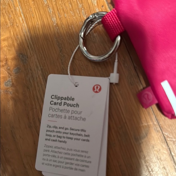 Lululemon athletica NWT clippable pink card pouch - Picture 3 of 6